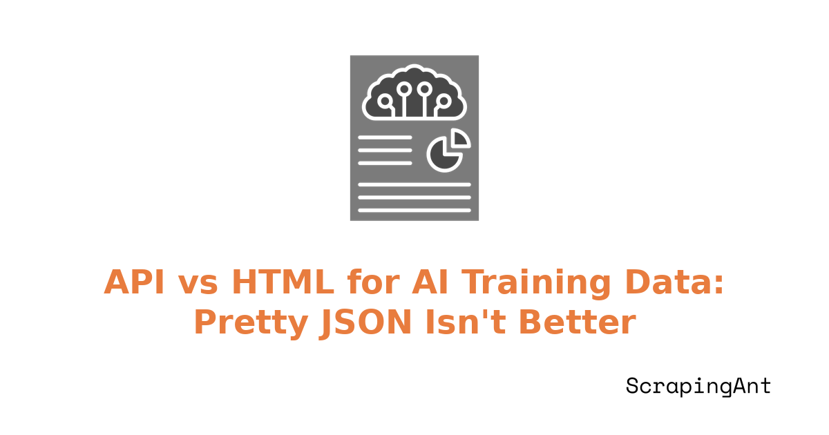 API vs HTML for AI Training Data: When Pretty JSON Isn’t Actually Better