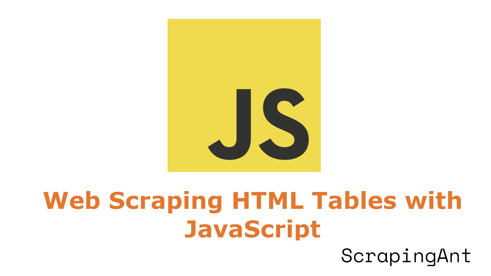 Web Scraping HTML Tables with JavaScript