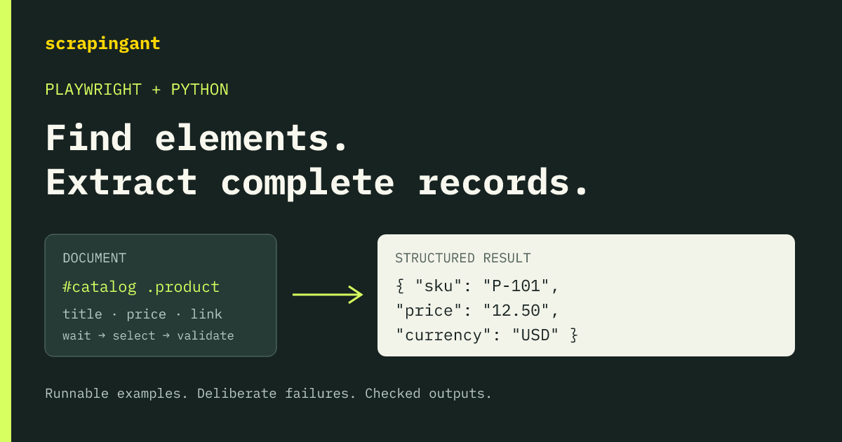 Find Elements with Playwright in Python: Extract Validated Records
