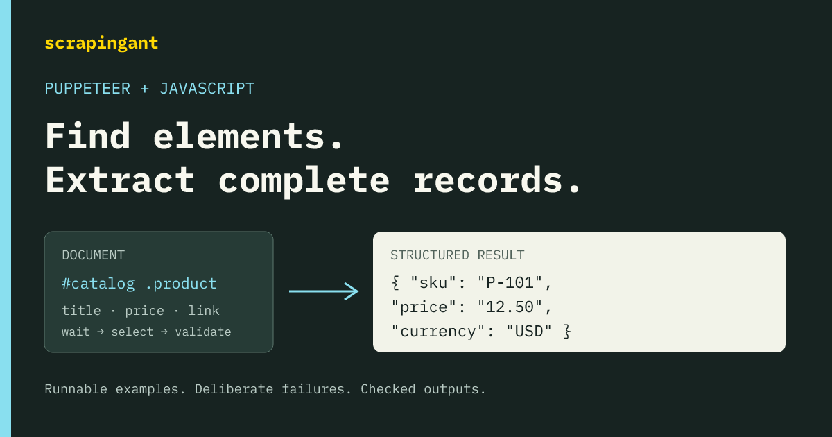 Puppeteer Find Elements: Select, Wait and Extract Records