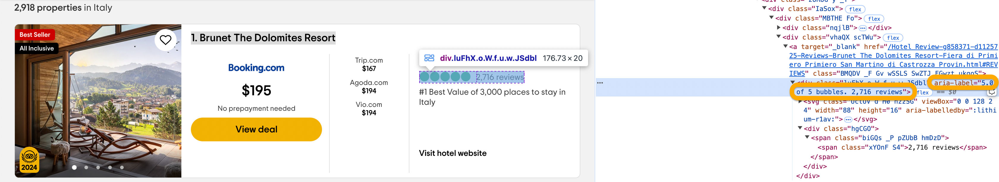 Hotel Reviews Extraction