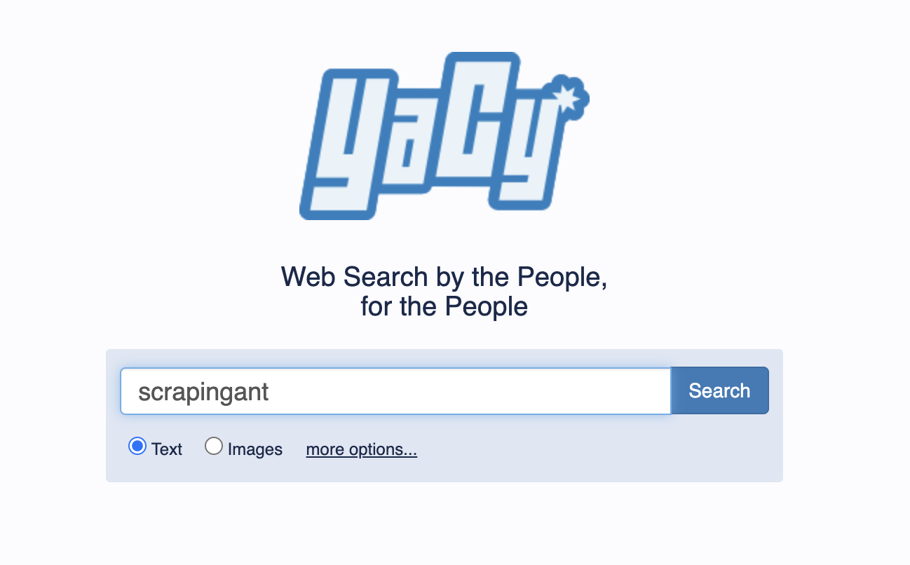 Start your YaCy journey